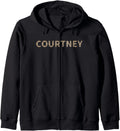 Awesome Courtney First Name Leopard Cheetah Print Zip Hoodie Hoodie Streetwear Style Hot Right Now