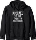 Personalized Shirt Michael The Man The Myth The Legend Zip Hoodie Hoodie | Everyday Casual Wear