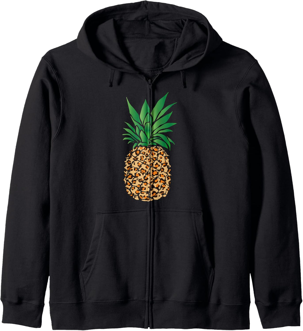 Cute Cheetah Print Pineapple Leopard Animal Lover Gift Shirt Zip Hoodie Hoodie Comfort Fit US Top Pick