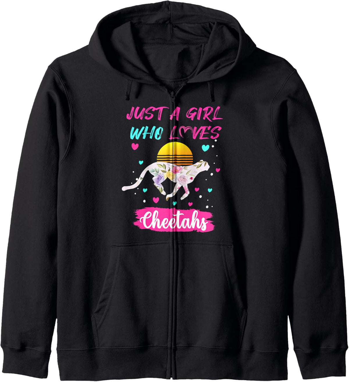 kids Cheetah Just A Girl Who Loves Cheetahs Shirt Women Gift Zip Hoodie Hoodie High Search Demand Best Seller Look