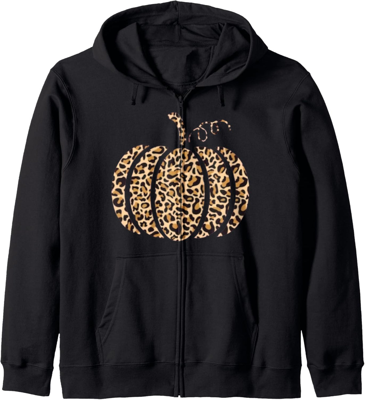 Pumpkin Leopard Print Cheetah Fall Graphic Thanksgiving Zip Hoodie Hoodie Streetwear Style Fan Favorite