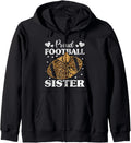 Proud Football Sister Shirt Sister Football Cheetah Print Zip Hoodie Hoodie Trending US Best Seller Look