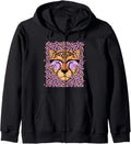 Purple Leopard Cheetah Aesthetic Zip Hoodie Hoodie High Search Demand Best Seller Look