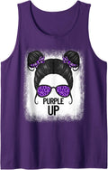 Purple Up Cheetah Print Military Child Month Girls Purple Up Tank Top Tank Top Premium Print Everyday Wear