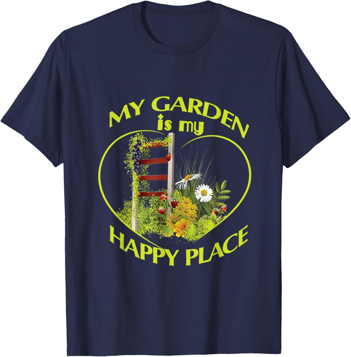 My Garden is my Happy Place Gardening Shirt Gift T-Shirt | Bestseller Style | Daily Wear Essential