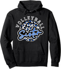 Leopard Cheetah Volleyball Blue Sister Shirt Womens Trendy Pullover Hoodie Hoodie High Search Demand Gift Ready