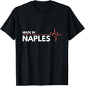 Made In Naples Italy Italia Place Of Birth Heartbeat Apparel | Premium Quality | Perfect Gift Choice