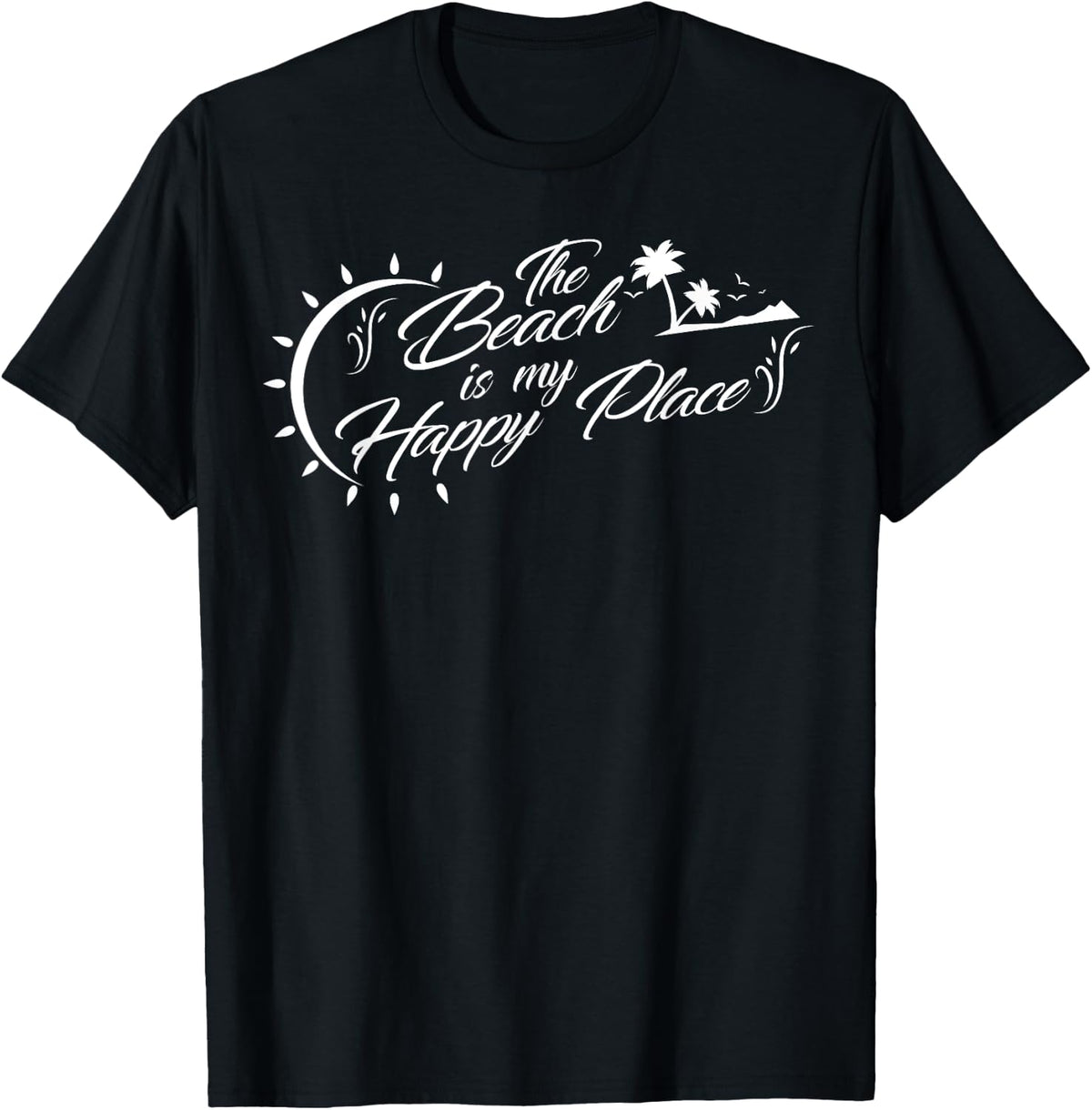 The Beach is My Happy Place Shirt Vacation Summer T-shirt T-Shirt for Men Women Girls Kids T-Shirt | US Viral Pick | Top Rated Comfort