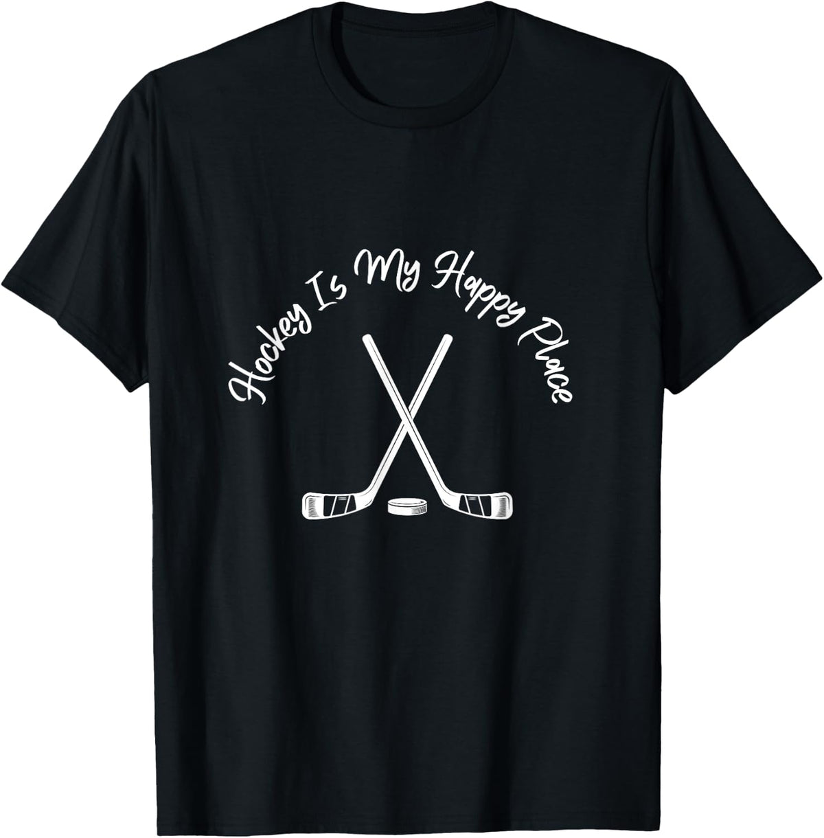 Hockey is my happy place hockey puck loving tee Apparel | Bestseller Style | Top Rated Comfort