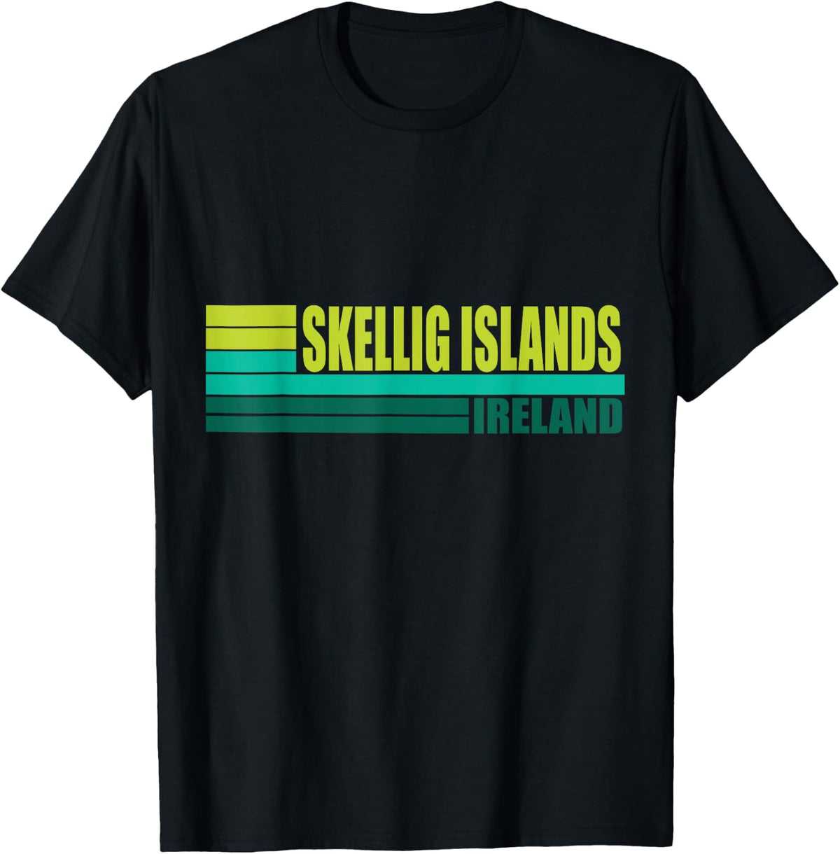 Green Retro Skellig Islands Tourist Places in Ireland UK Apparel | Bestseller Style | Top Rated Comfort