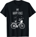My Happy Place Bicycle Lover For Men and Women and Kids Apparel | Premium Quality | Aesthetic Casual Look