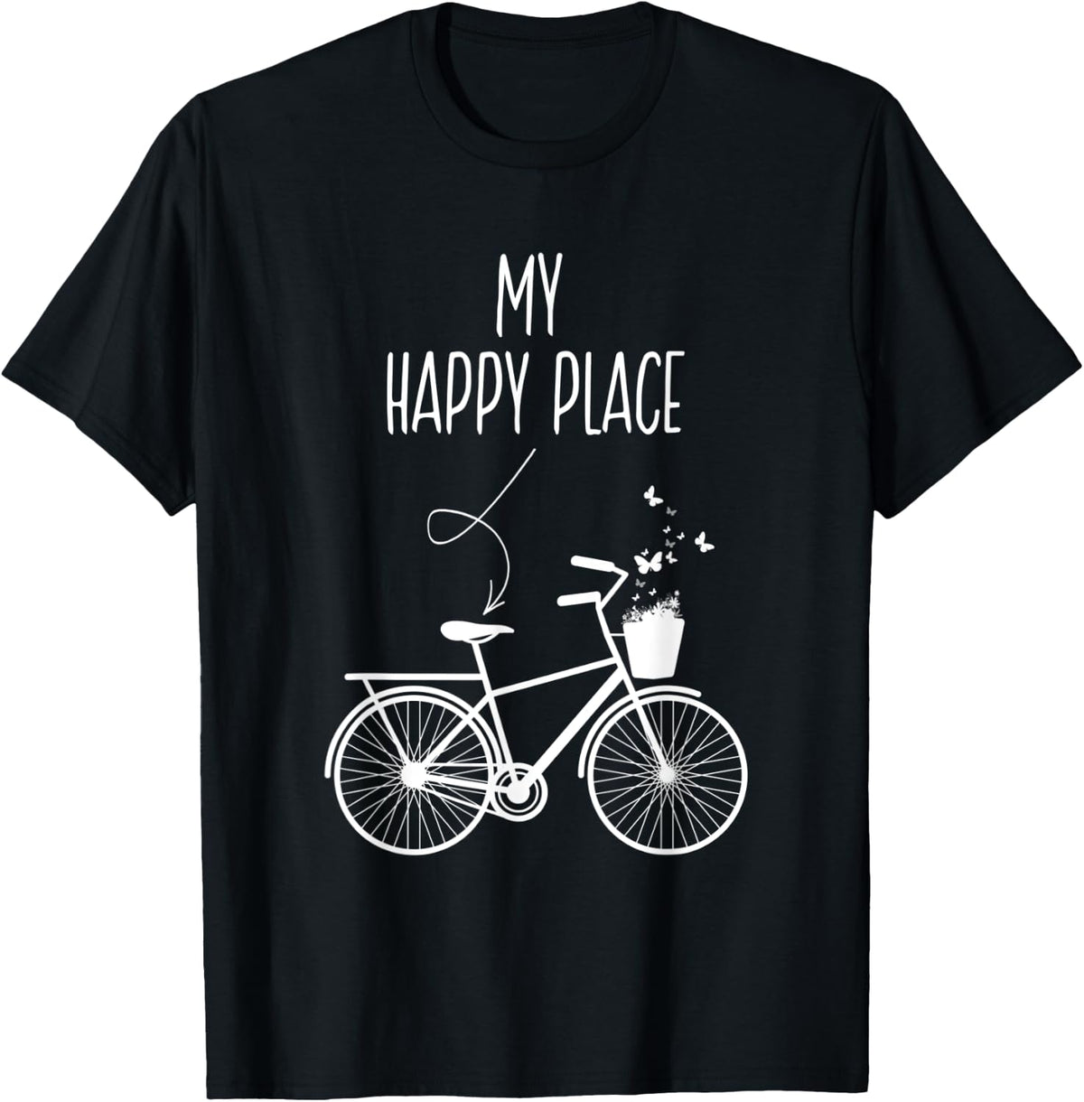 My Happy Place Bicycle Lover For Men and Women and Kids Apparel | Premium Quality | Aesthetic Casual Look