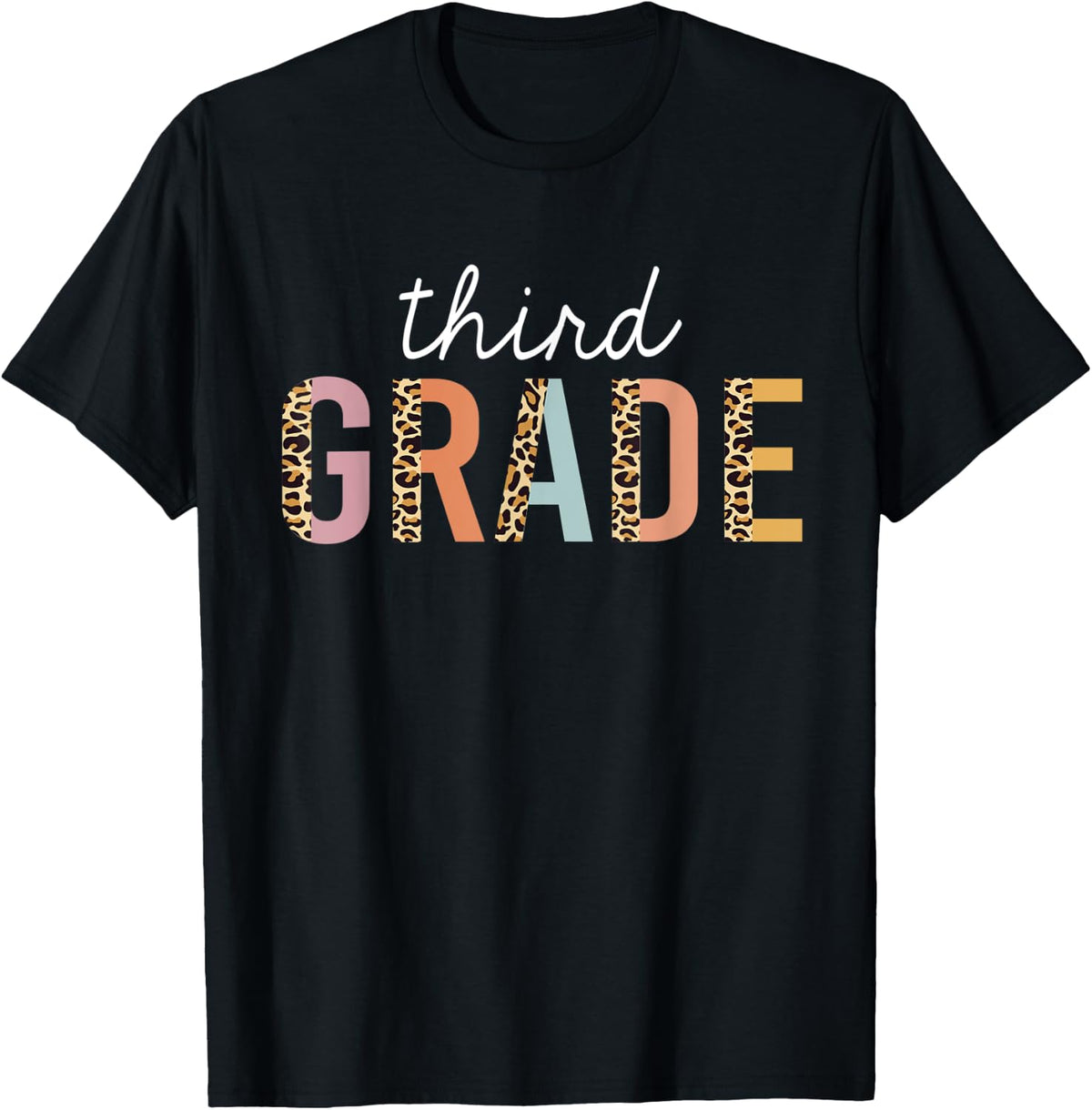 Leopard 3rd Grade Teacher Cute Third Grade Back to School T Shirt for Men Women Kids T Shirt Viral TikTok Find US Top Pi