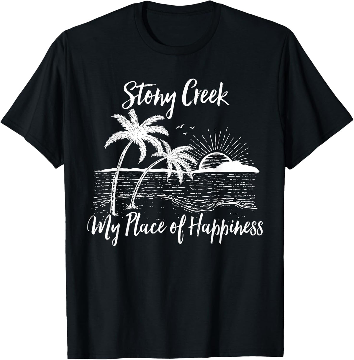 Connecticut Beach My Place Of Happiness - Stony Creek Apparel | US Viral Pick | High CTR Boost