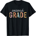 Leopard 2nd Grade Teacher Cute Second Grade Back to School Apparel Comfort Fit US Top Pick