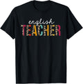 English Teacher Life Leopard Educator Appreciation T Shirt for Men Women T Shirt Trending US Fan Favorite