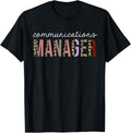 Communications manager Leopard Print Funny Appreciation Apparel Premium Print Everyday Wear