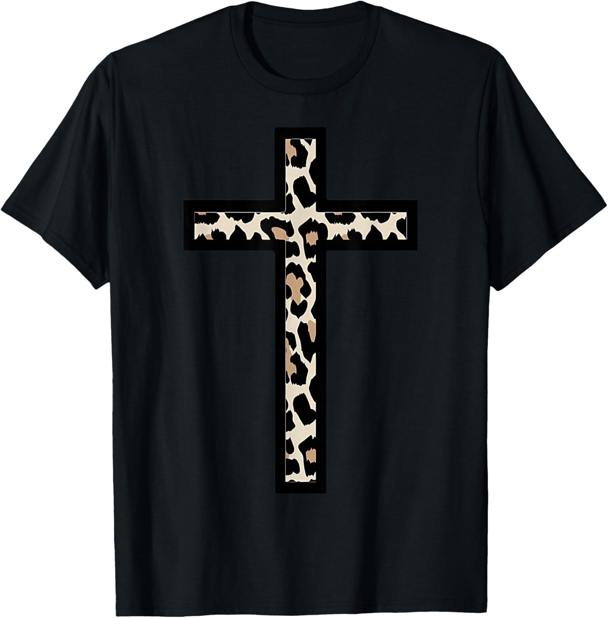 Funny Cheetah Print Leopard Animal Cross Jesus Design Apparel Comfort Fit Fan Favorite