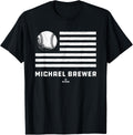 Flag Stripes Michael Brewer Prospect Baseball Fan Gear Apparel | Viral Streetwear Style