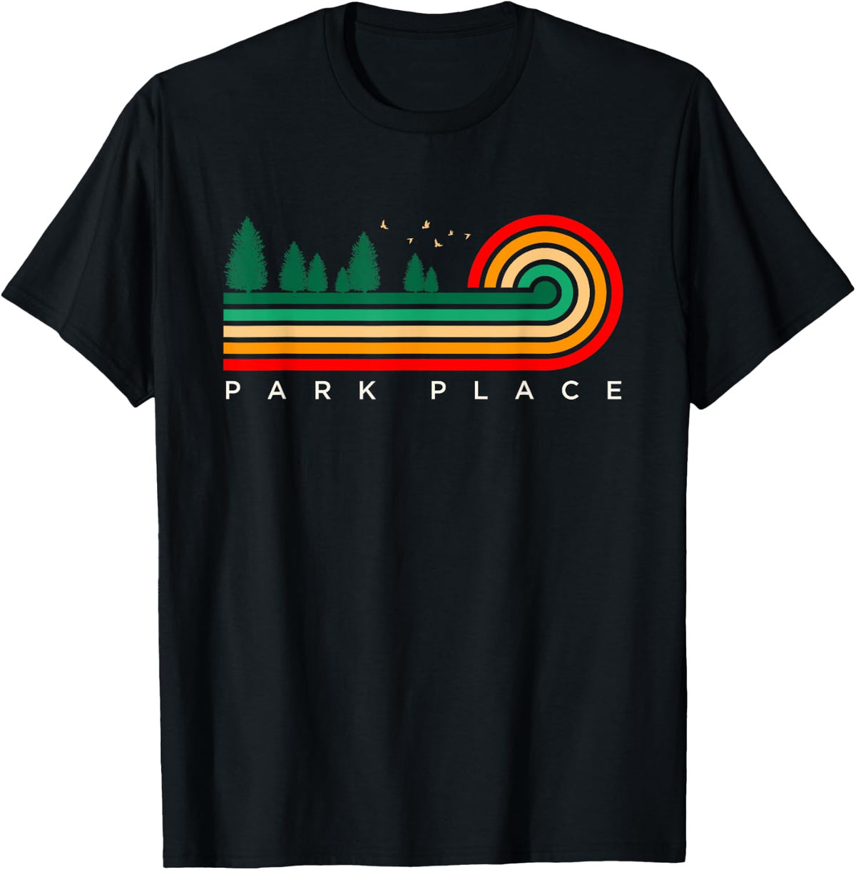 Evergreen Vintage Stripes Park Place, Oregon Apparel | High Search Volume | High CTR Boost
