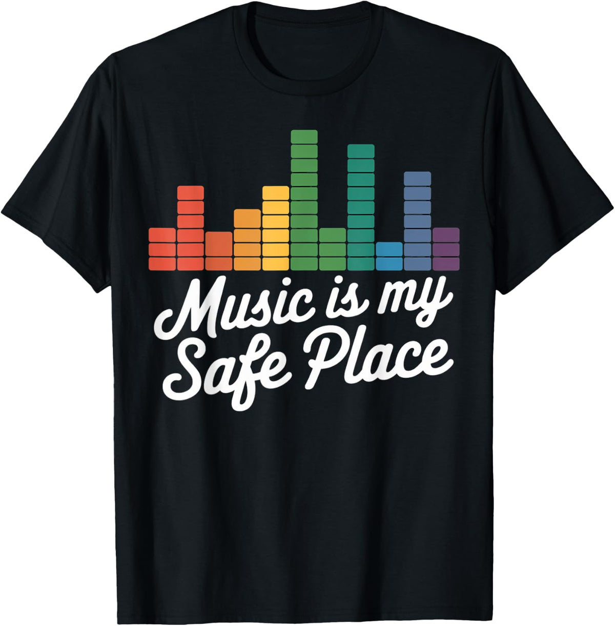 Rainbow Equalizer Music Is My Safe Place Apparel | US Viral Pick | Customer Favorite