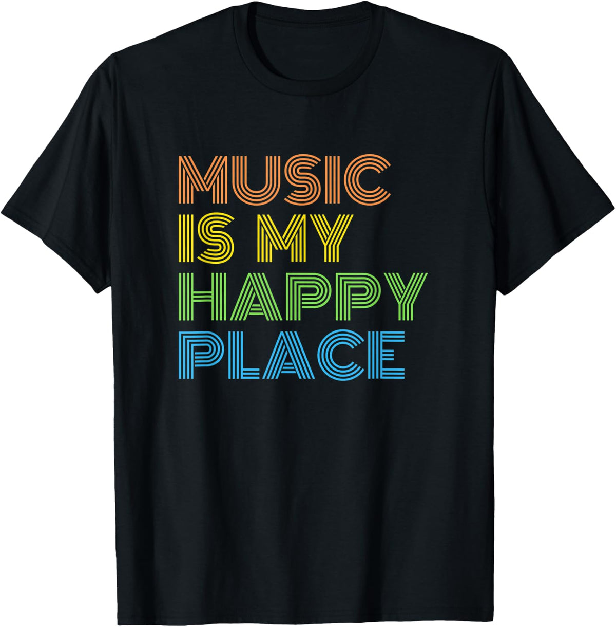 Music is My Happy Place - Funny Music Teacher Musician Band Men Women Kids Apparel | High Search Volume | Customer Favorite