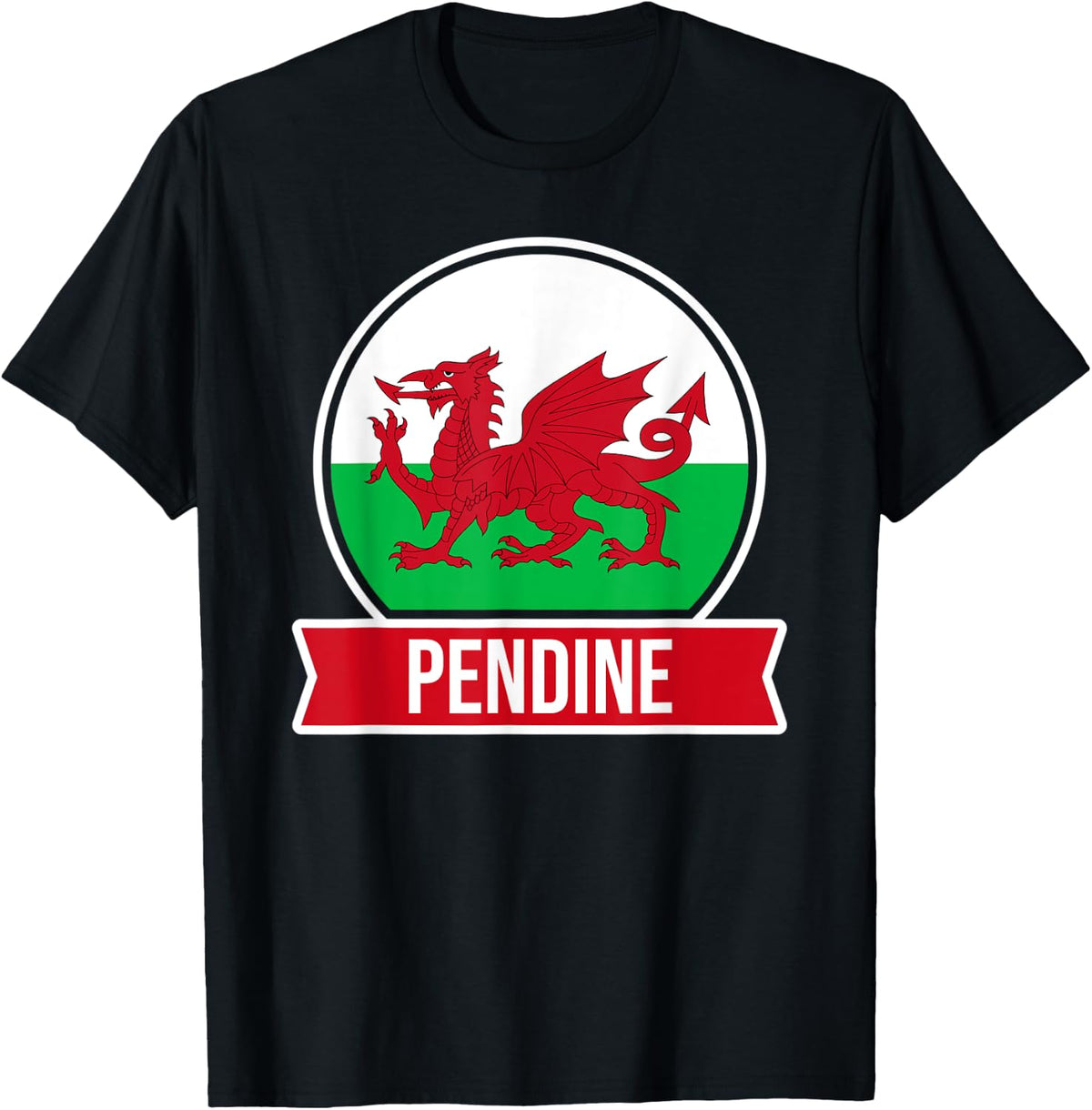 Pendine - Cymru - Wales - Welsh place name flag design Apparel | Google Shopping Optimized | Perfect Gift Choice