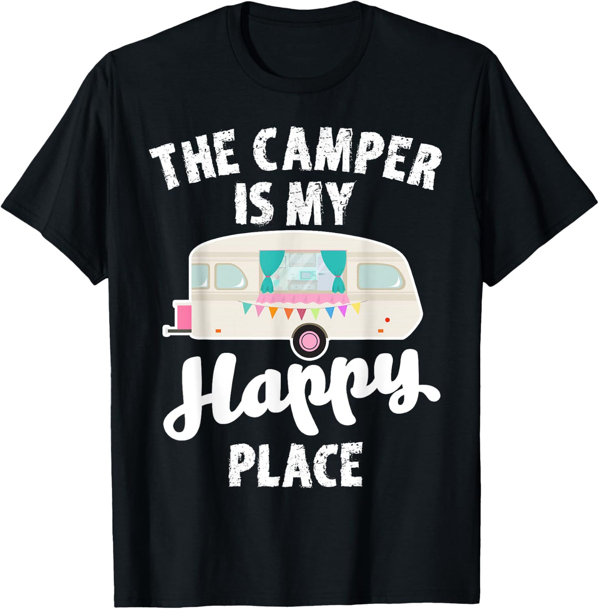 This Camper is My Happy Place Funny Camping T-Shirt Gift T-Shirt | Trending 2025 | Aesthetic Casual Look