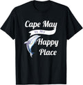 Cape May Is My Happy Place Dolphin Summer Beach Vacation T-Shirt for Men Women Kids T-Shirt | Bestseller Style | Daily Wear Essential