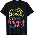 The Beach is My Happy Place Funny Vacation Summer Vibes T-Shirt for Men Women Kids T-Shirt | Google Shopping Optimized | Daily Wear Essentia...