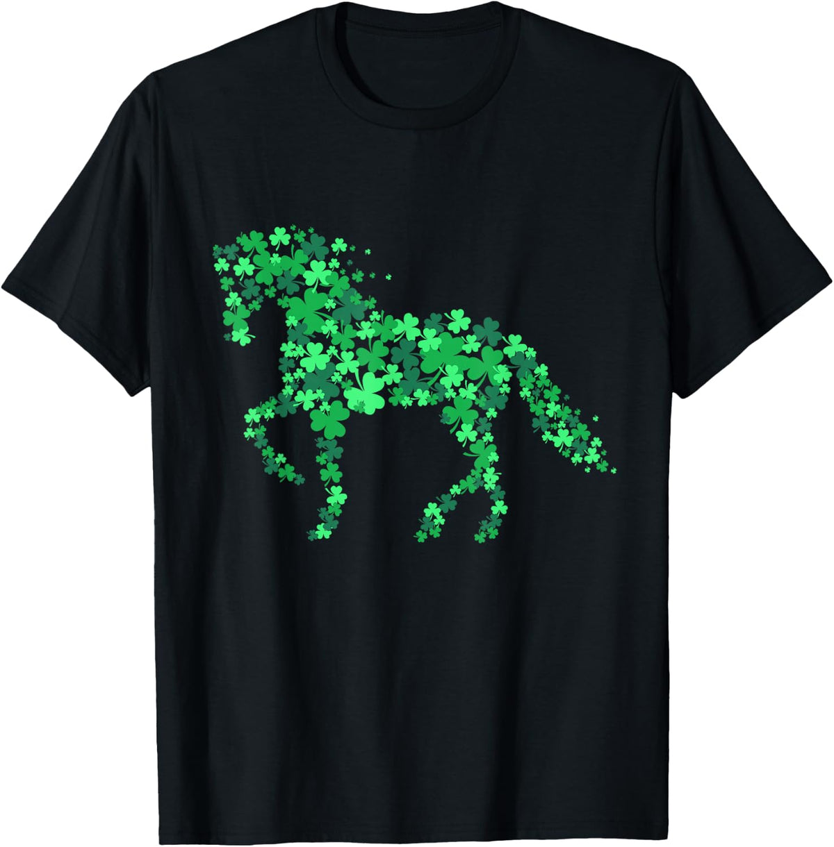 Horse Shamrock Horseback Riding Equestrian Shirt Patrick Day T-Shirt | Premium Quality