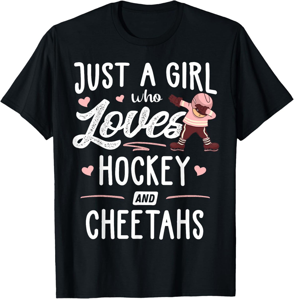 Just A Girl Who Loves Hockey And Cheetahs Shirt Women T Shirt High Search Demand Fan Favorite