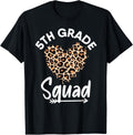 5th Grade Squad Teacher Cheetah Back To School Leopard Heart T Shirt for Men Women Girls Kids T Shirt Viral TikTok Find