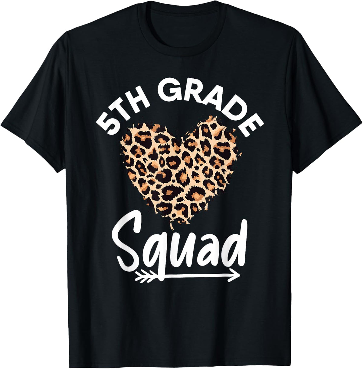 5th Grade Squad Teacher Cheetah Back To School Leopard Heart T Shirt for Men Women Girls Kids T Shirt Viral TikTok Find