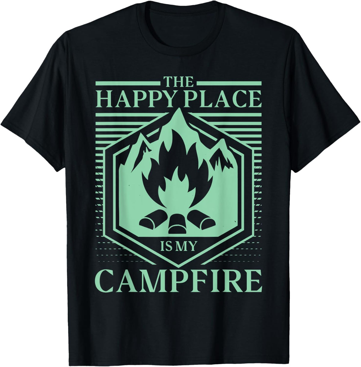 Camping The Happy Place Is My Campfire Apparel | Google Shopping Optimized | Daily Wear Essential