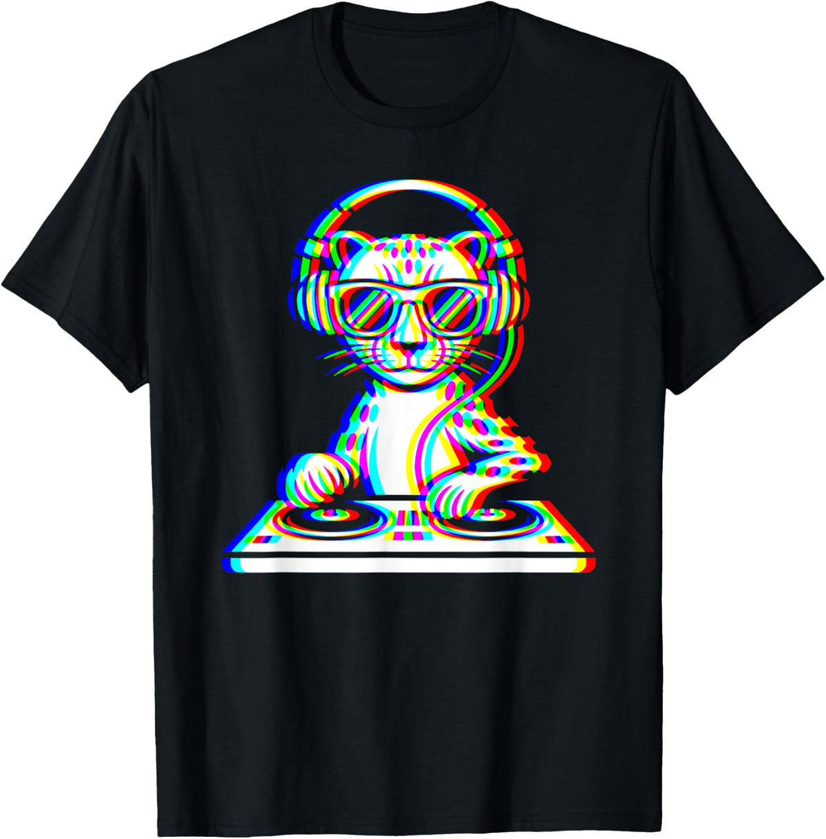 Funny Cheetah DJ Glitch Rave EDM Music Party Apparel Viral TikTok Find Everyday Wear