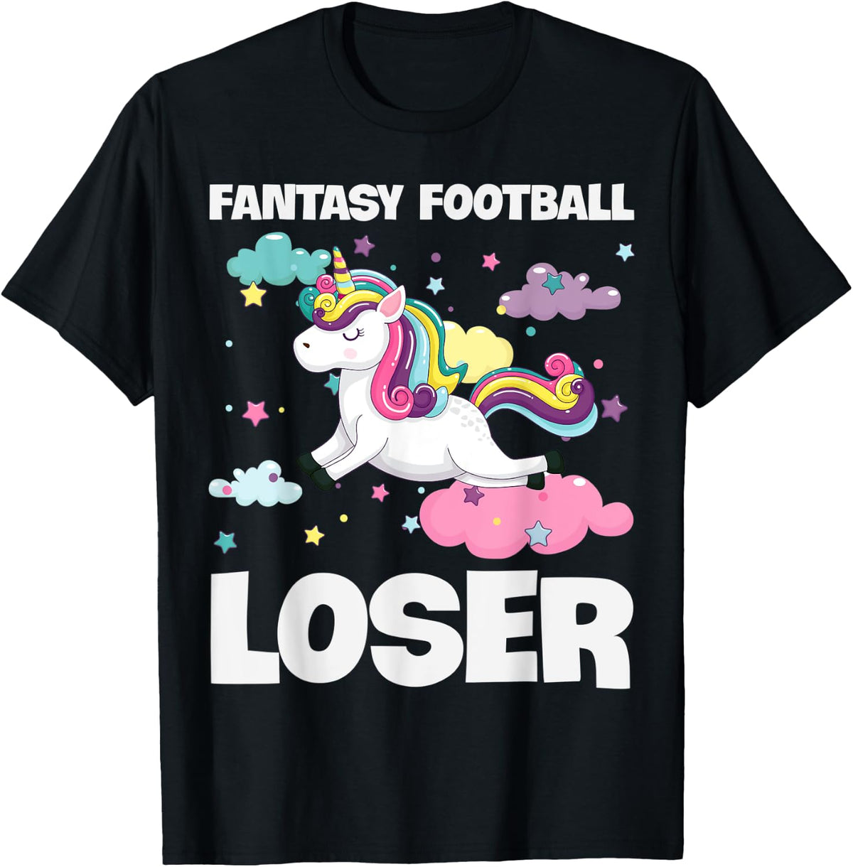 Funny Fantasy Football Loser Unicorn Rainbow Last Place Apparel | Premium Quality | Aesthetic Casual Look