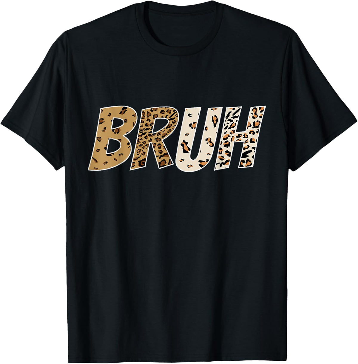 Leopard Cheetah Animal Print Tee Funny Bruh For Boys Girls T Shirt Streetwear Style Hot Right Now