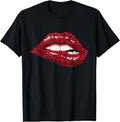 Cute Red Lips Kiss Me Leopard Cheetah Print Sexy Lips Gift Apparel Viral TikTok Find Everyday Wear