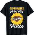 Sunflowers Are My Happy Place Sunflower Apparel | Bestseller Style | High CTR Boost
