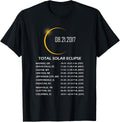 Total Solar Eclipse 2017 T Shirt, Time & Place Where To See T-Shirt | Premium Quality | Daily Wear Essential