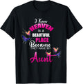 Heaven is Beautiful Place My AUNT Angel Memorial Family Apparel | Top Conversion Title | Perfect Gift Choice