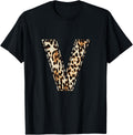Awesome Letter V Initial Name Leopard Cheetah Print Apparel Premium Print Fan Favorite