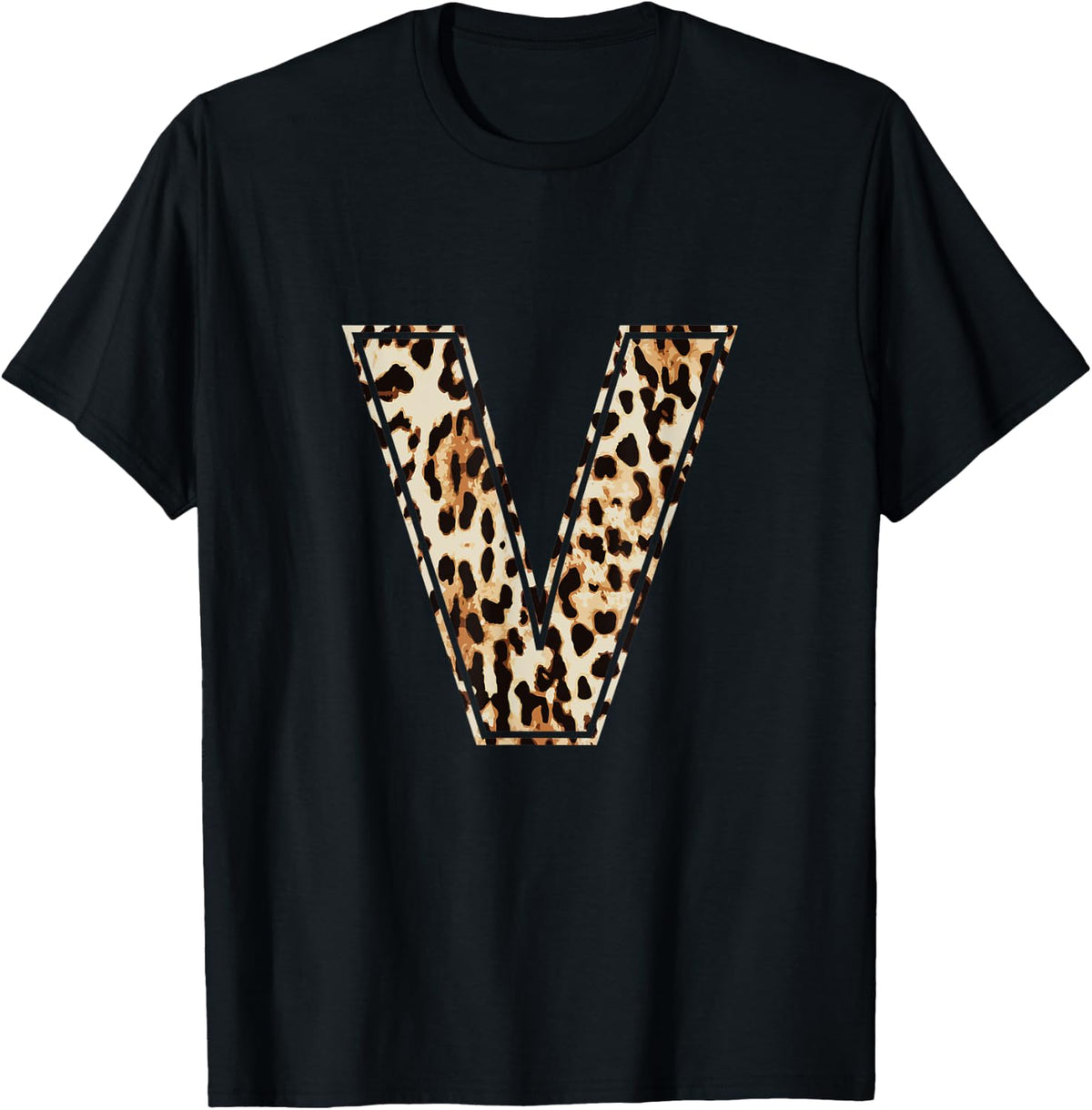 Awesome Letter V Initial Name Leopard Cheetah Print Apparel Premium Print Fan Favorite