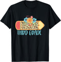 THIRD 3RD GRADE Pencil Leopard Cheetah Print Teacher T Shirt for Men Women Kids T Shirt Streetwear Style Hot Right Now