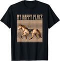 Horse Lover Horseback Riding Equestrian Rider My Happy Place Apparel | Top Conversion Title | Daily Wear Essential