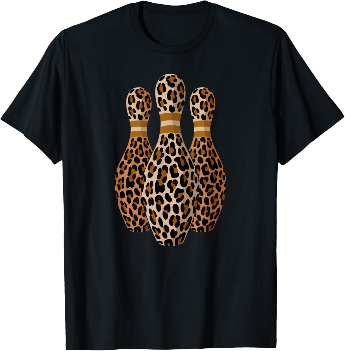 Bowling Pins Leopard Cheetah Bowler Apparel Comfort Fit US Top Pick