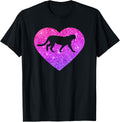 Cute Cheetah Heart Gift For Girls Teens And Women T Shirt Comfort Fit US Top Pick