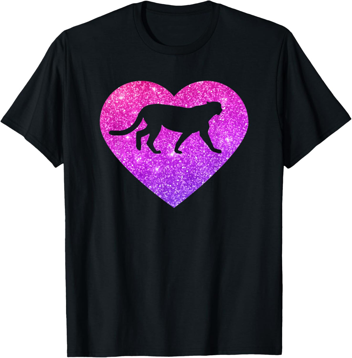 Cute Cheetah Heart Gift For Girls Teens And Women T Shirt Comfort Fit US Top Pick