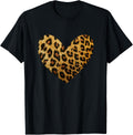 Natural Leopard Pattern Heart Cheetah Print Cat Lover Men Women Girls Kids Apparel Viral TikTok Find Fan Favorite